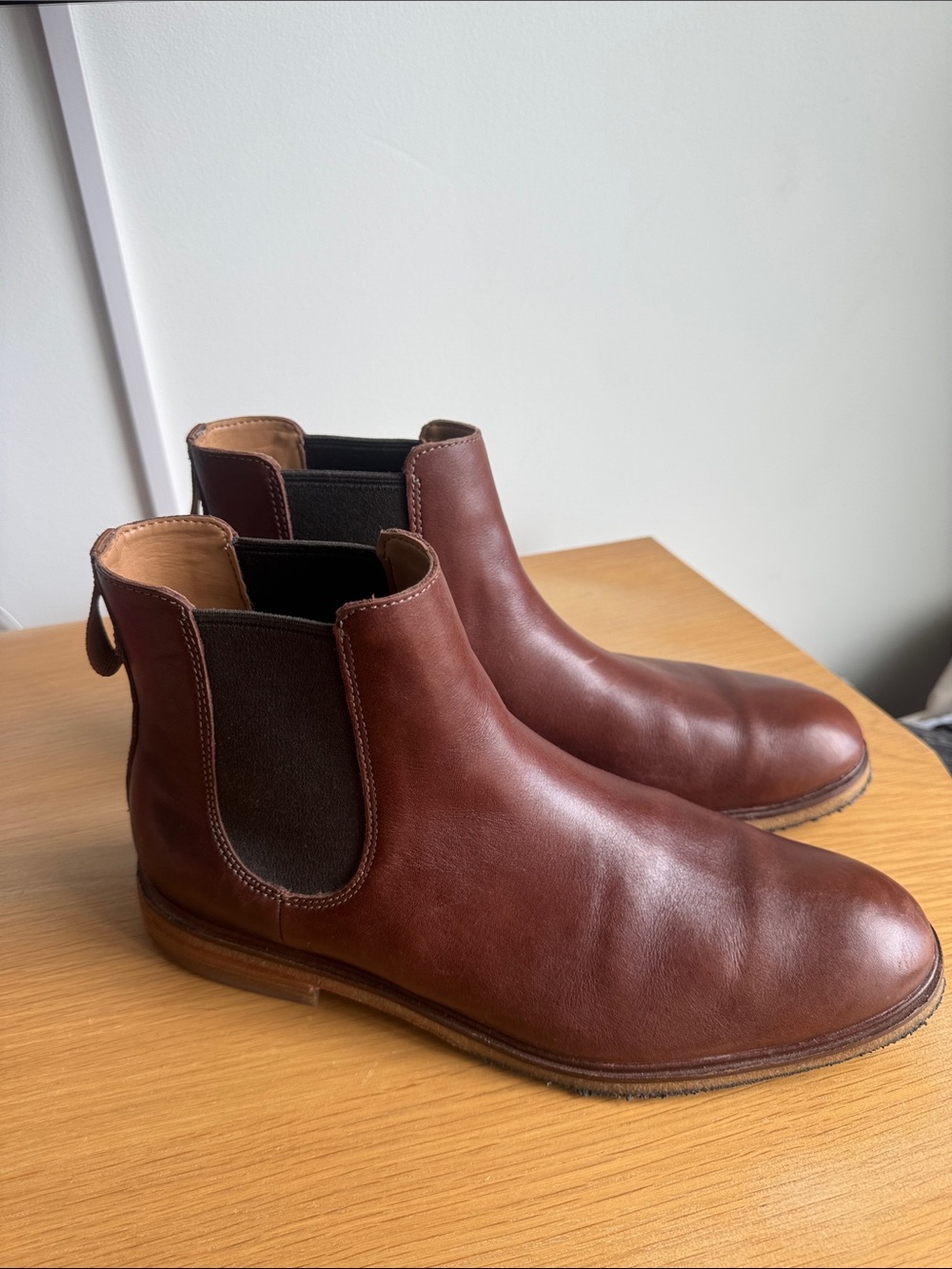 Clarks Men's Chestnut Brown Leather Chelsea Boots